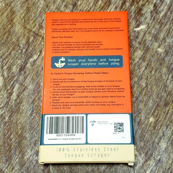 Mastermedi Tongue Scraper pack of 2 - Picture 2 of 4